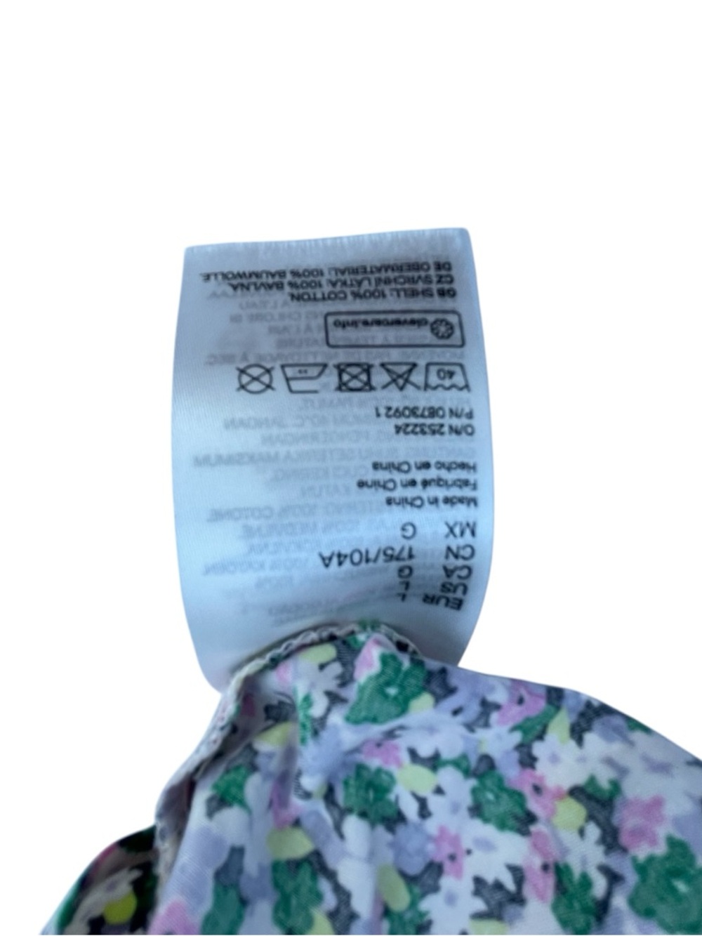 H&M Lavender Multi Smocked Square-Neck Floral Top - Picture 3 of 7